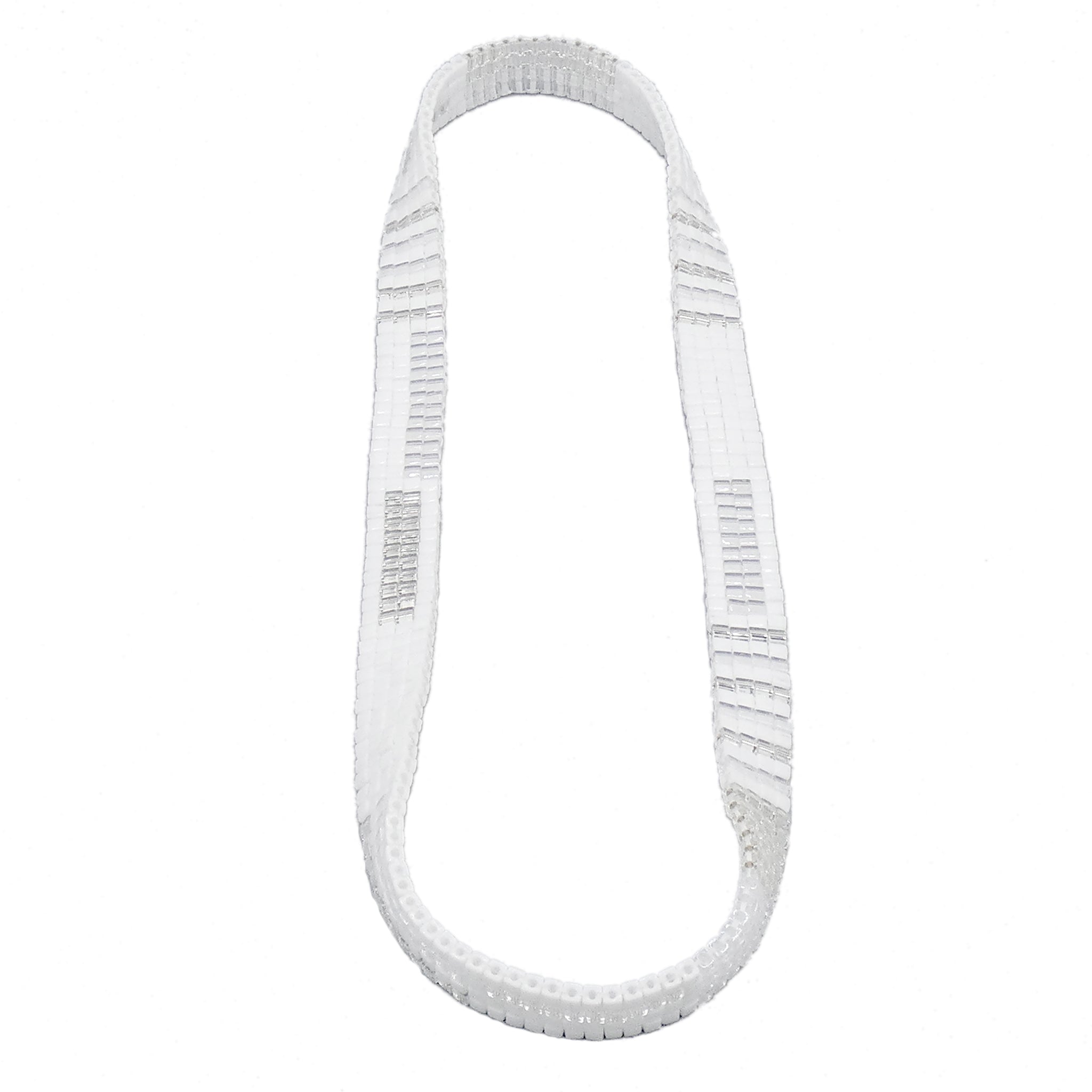 White and Translucent Glass Beaded Nwene Necklace
